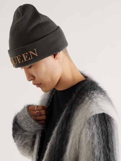 Alexander McQueen Logo-Embroidered Wool and Cashmere-Blend Beanie outlook