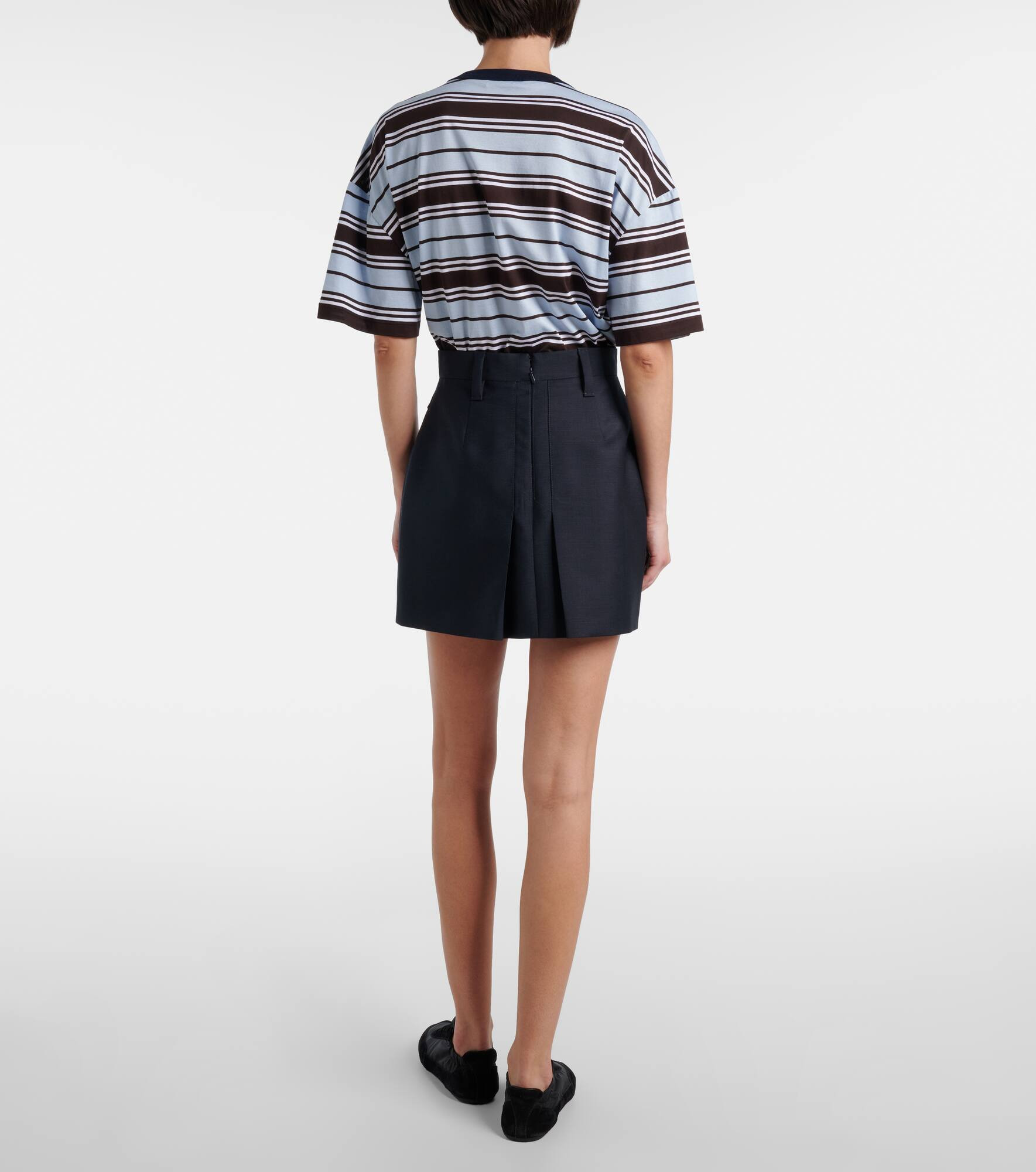 Pleated mohair and wool miniskirt - 3