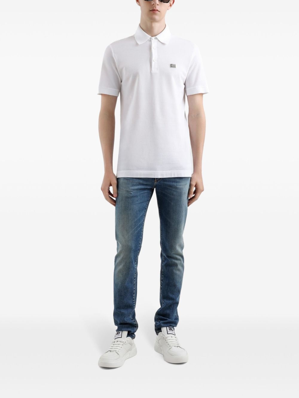 whiskering-effect skinny jeans - 2