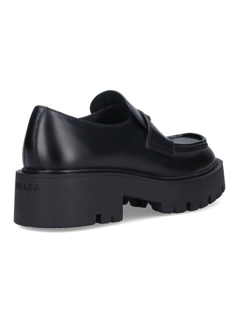 Prada Men Brushed Leather Loafers - 4