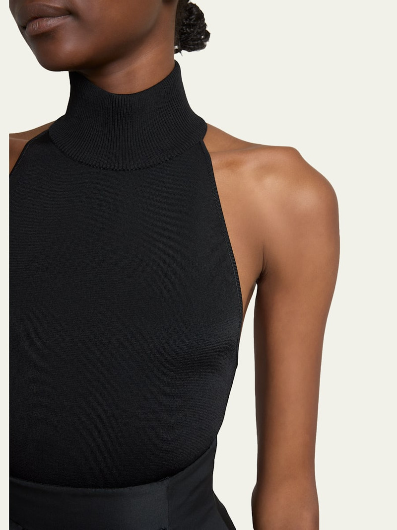 Givenchy Mock-Neck Knit Halter Top outlook