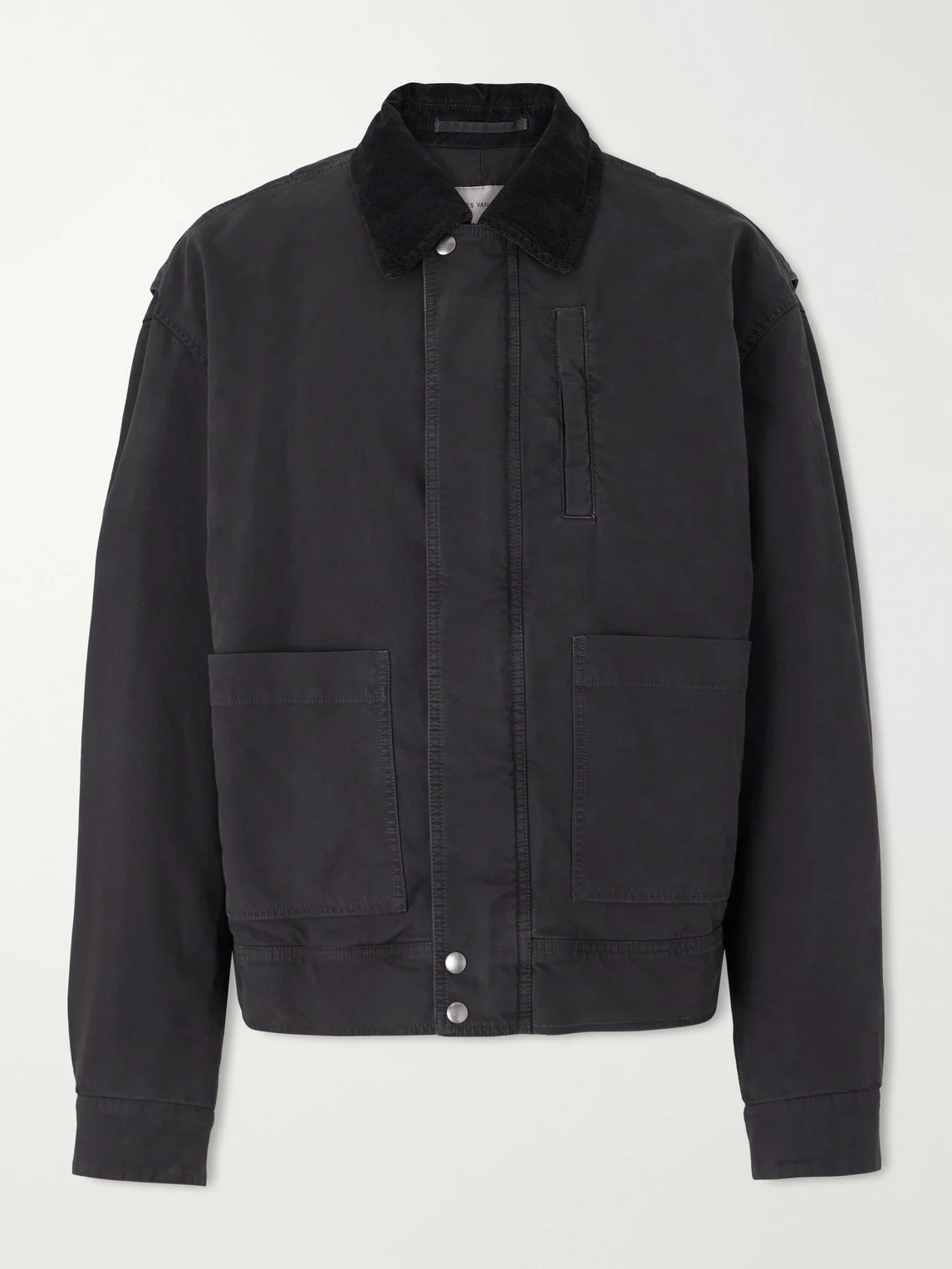 Corduroy-Trimmed Cotton-Canvas Jacket - 1