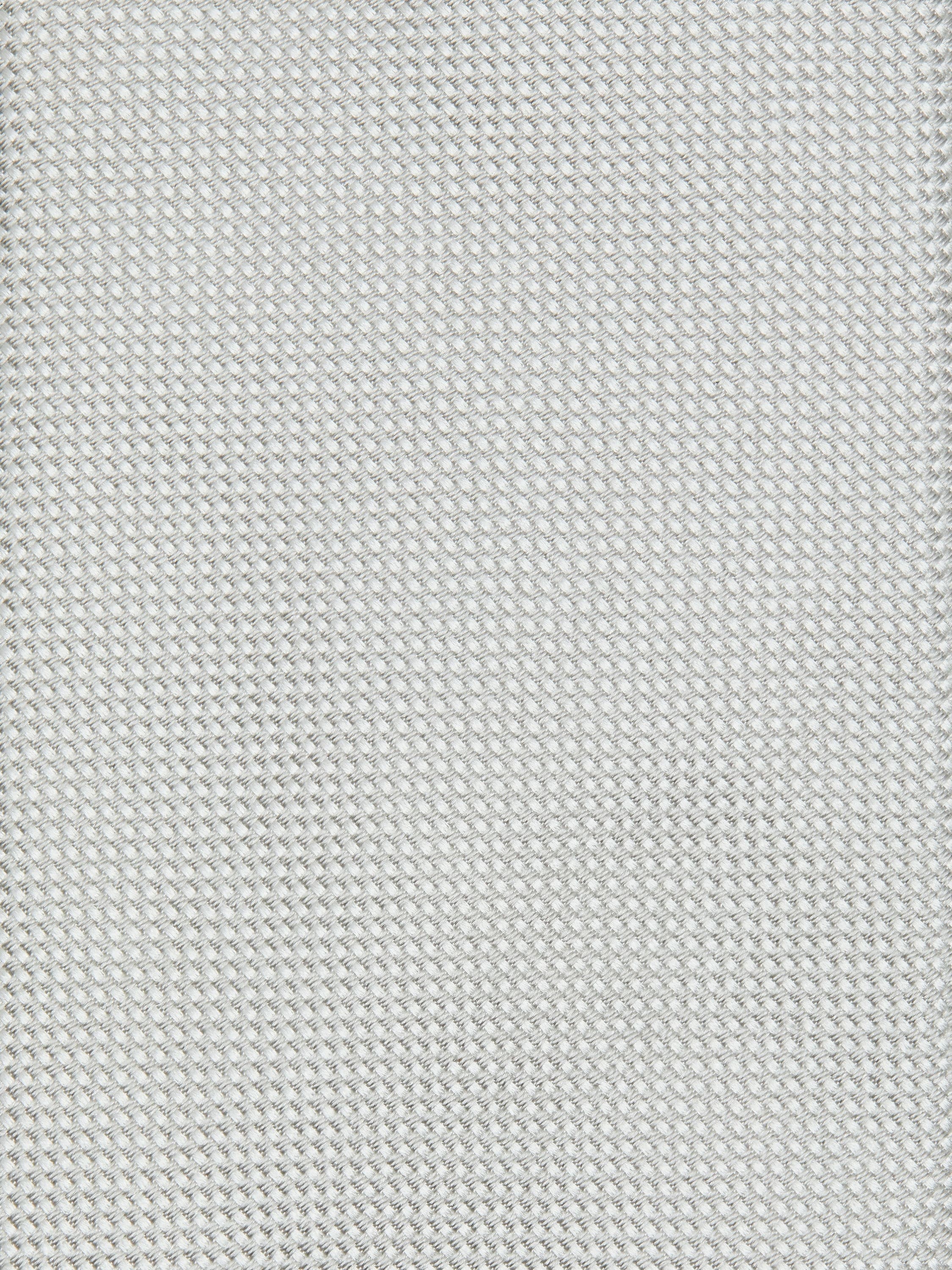 LIGHT GREY SILK TIE - 2