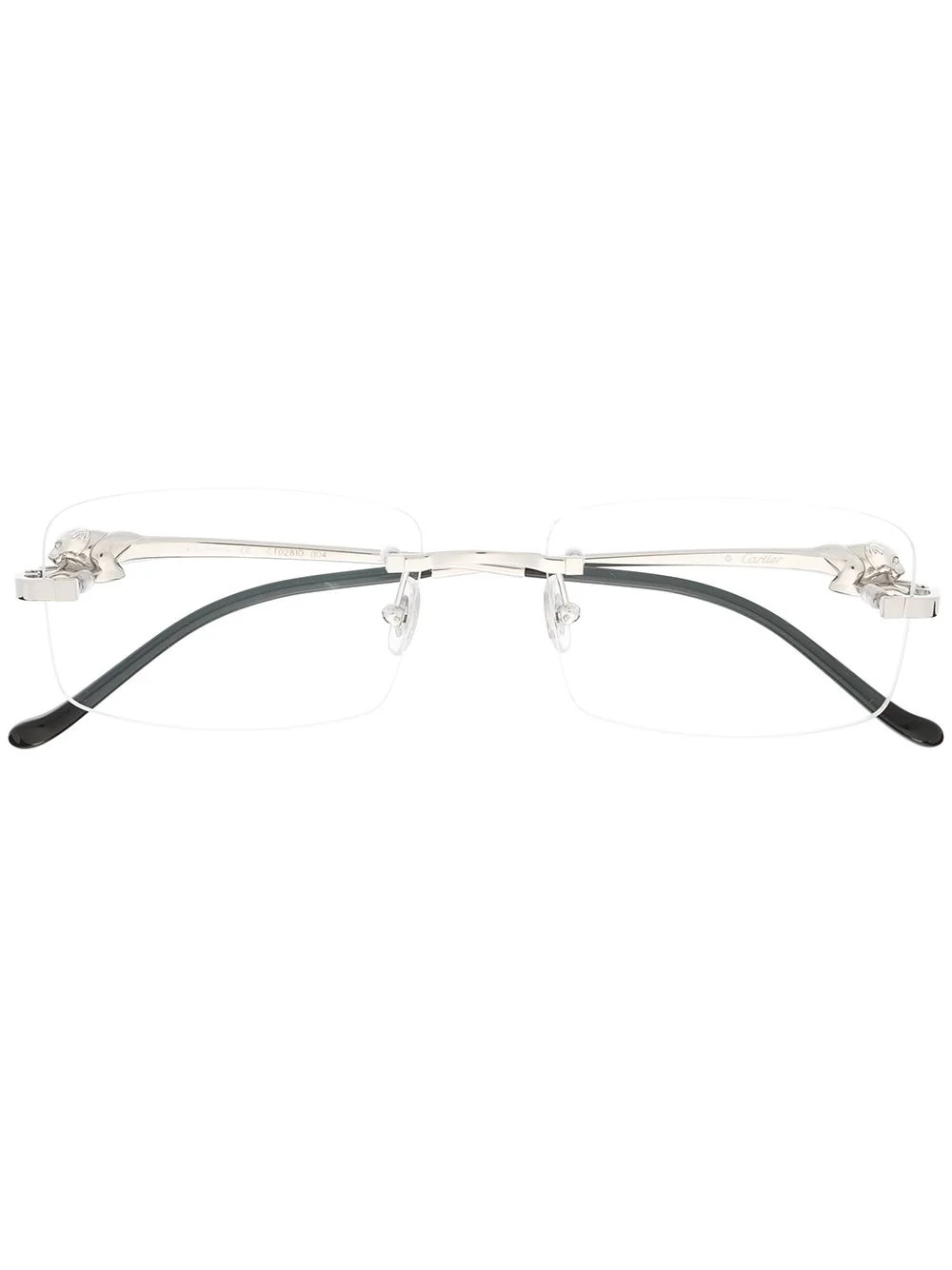 Panthère rectangle-frame glasses - 1