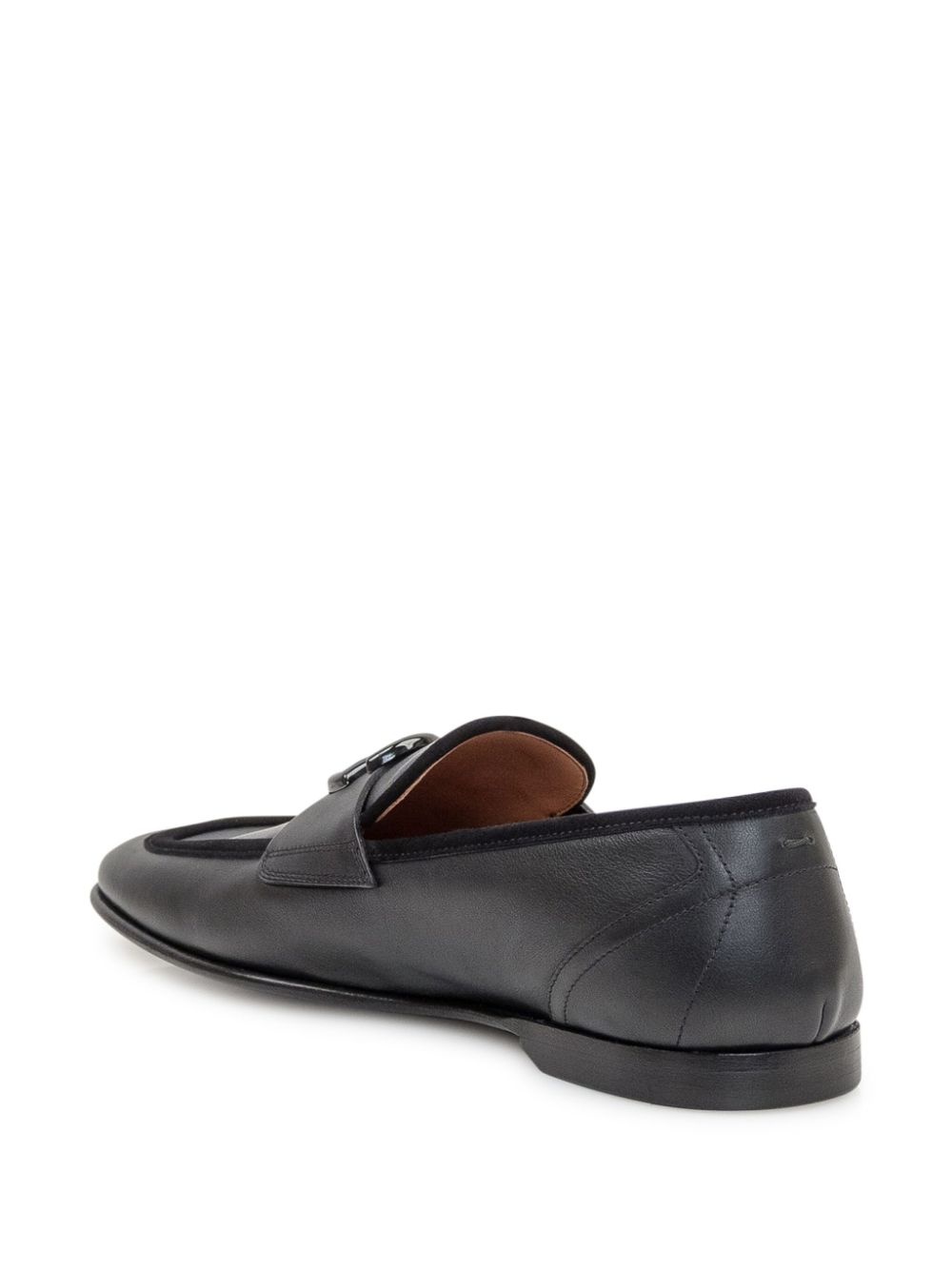 logo plaque loafers - 3