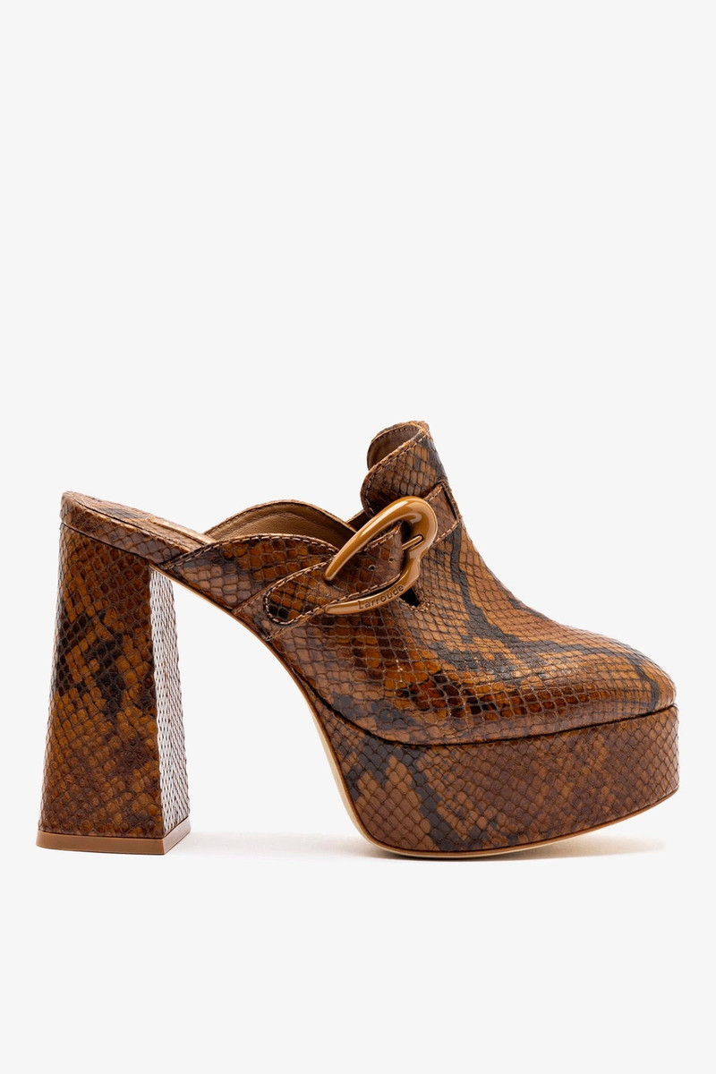 Dolly Verona Clog In Oud Python Embossed Leather 1