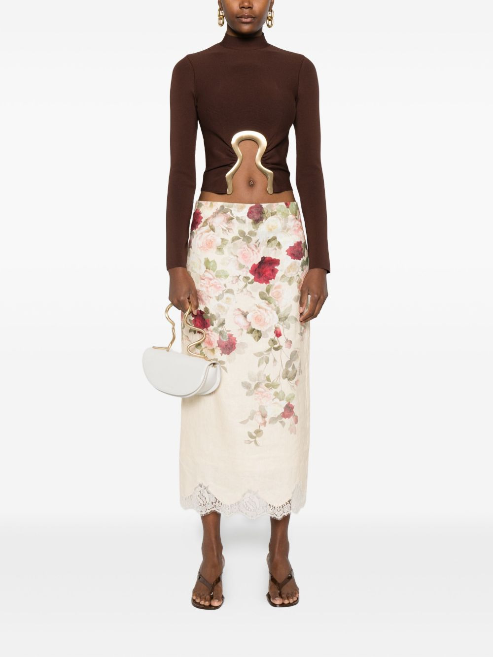high-neck embellished top - 2