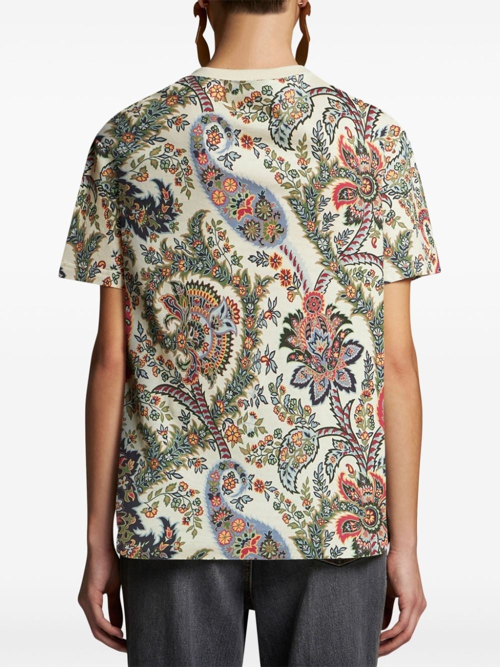 paisley-print cotton T-shirt - 4