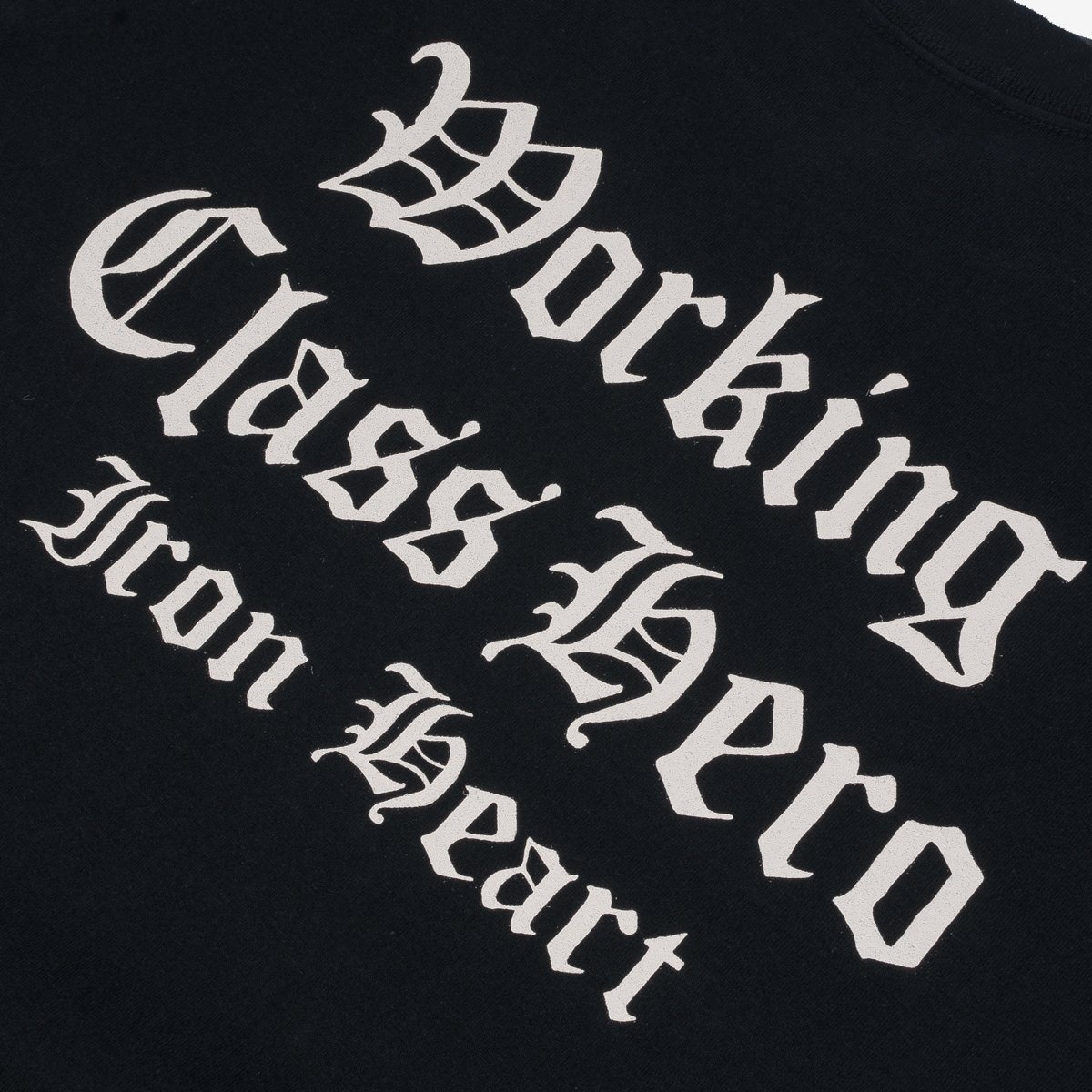 IHPT-2303-BLK 7.5oz Printed Loopwheel Crew Neck T-Shirt - Black - 7