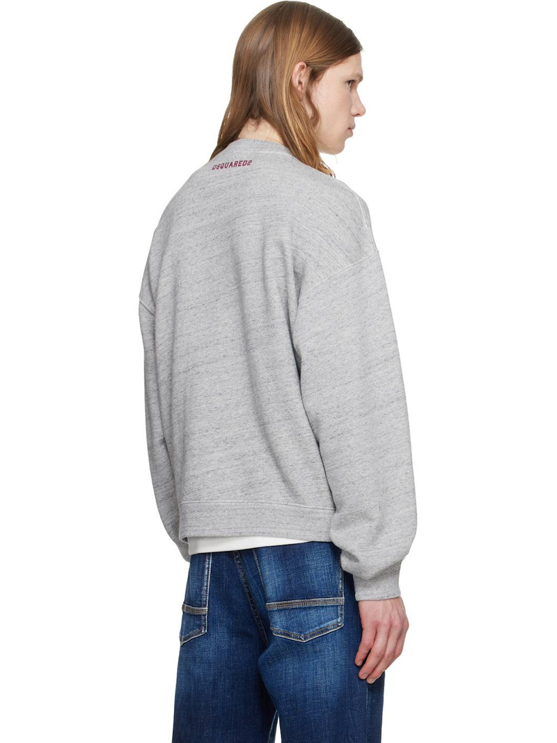 Gray D2 College Short & Wide Crewneck Sweatshirt 3