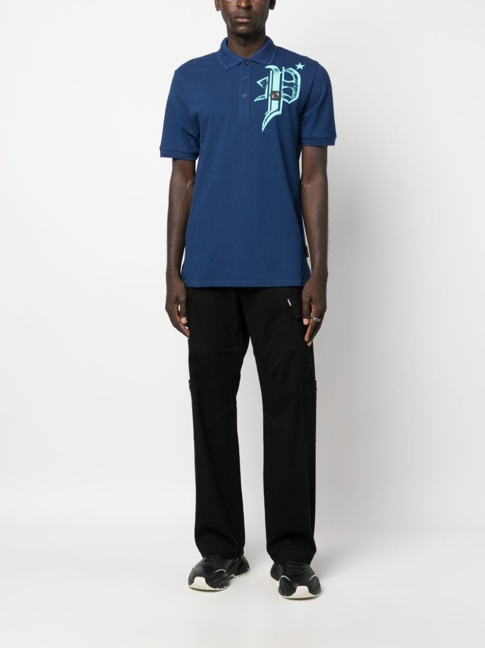 logo-print cotton polo shirt - 2