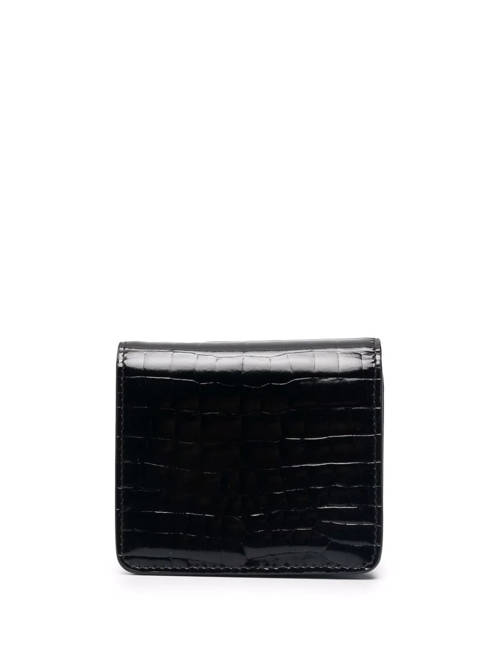 embossed crocodile-effect purse - 2