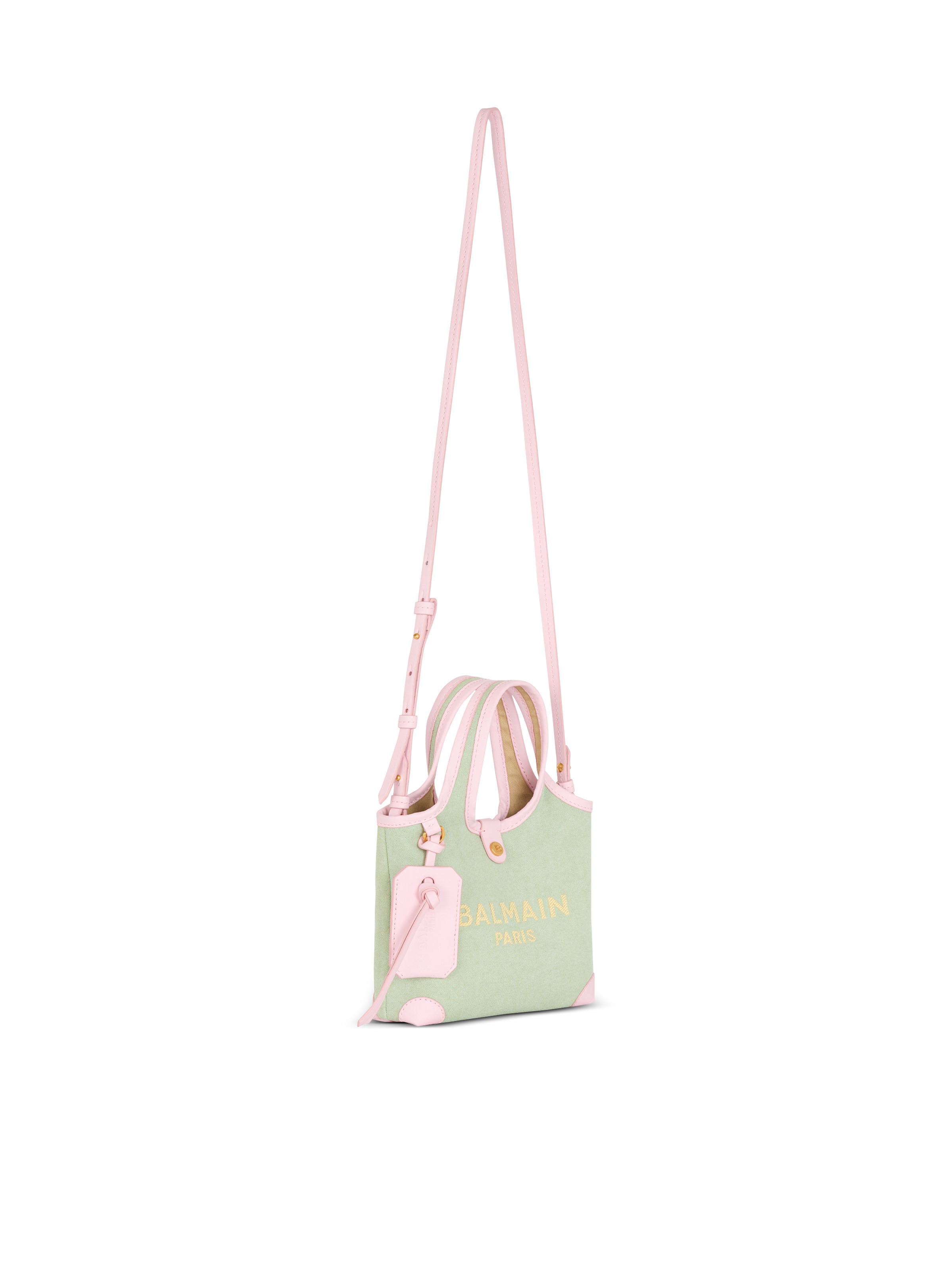 Mini canvas and leather B-Army Grocery Bag - 3