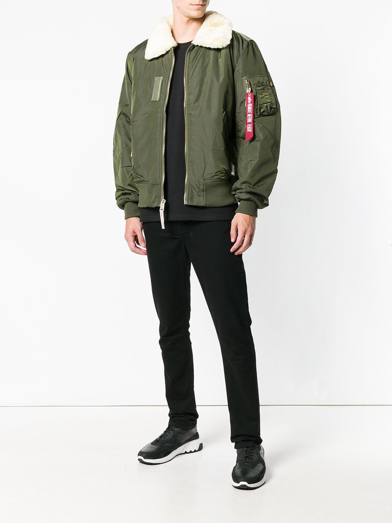 ALPHA INDUSTRIES shearling bomber jacket outlook