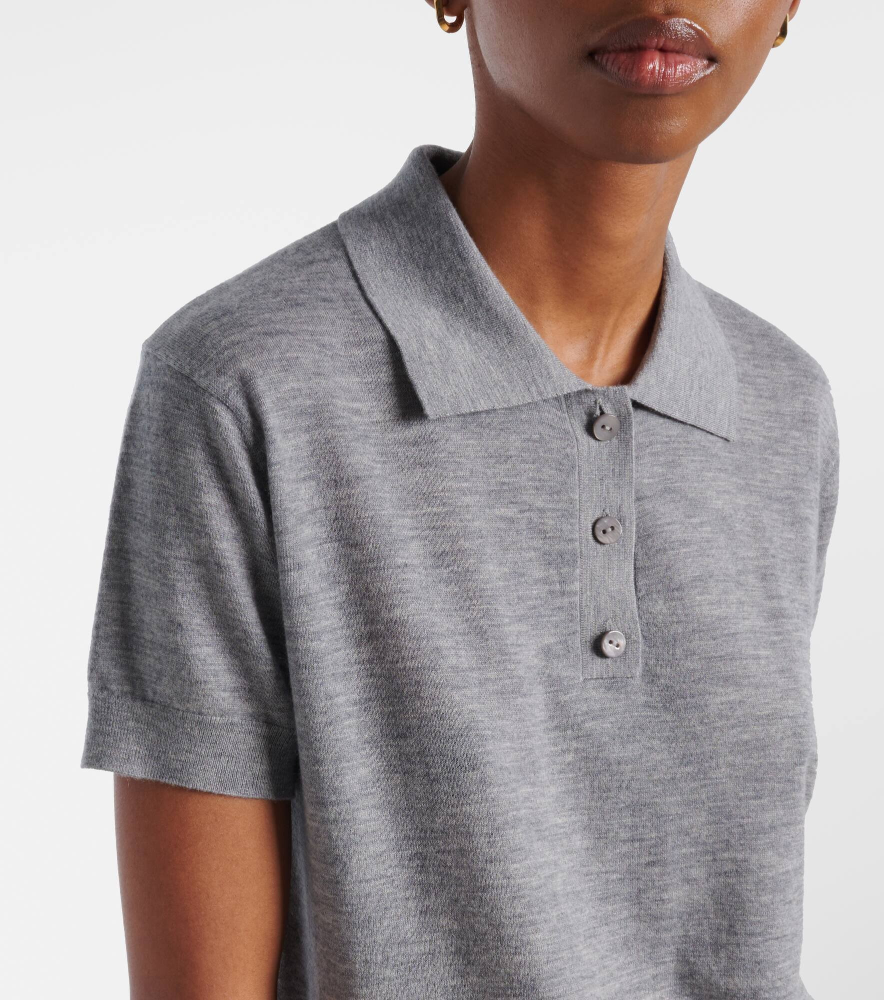 Nai knitted cashmere polo shirt - 4