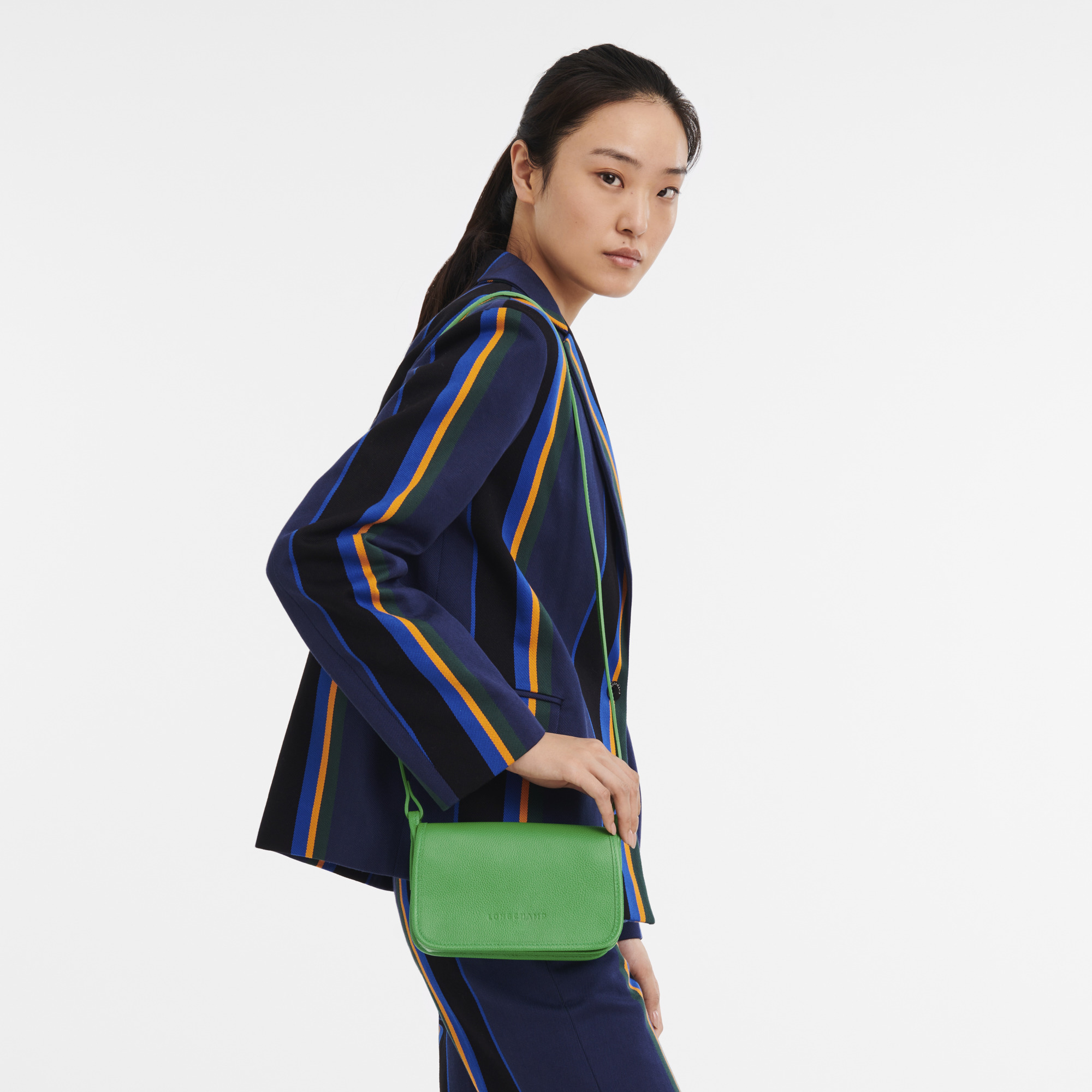 Le Foulonné Wallet on chain Lawn - Leather - 2