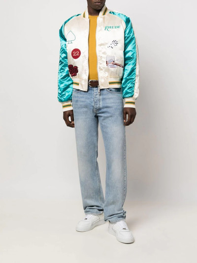 Rhude patch-embroidered bomber jacket outlook