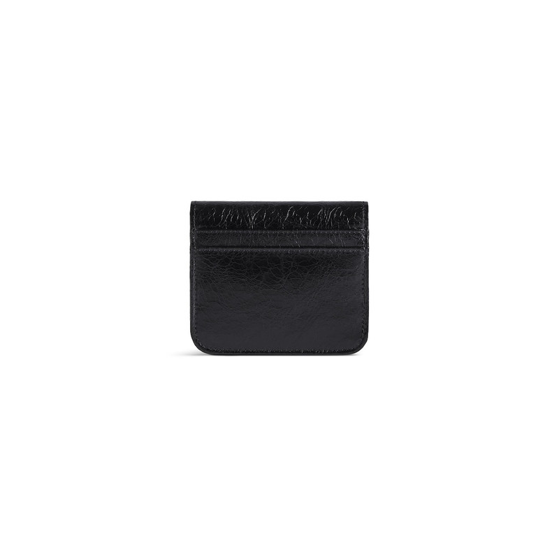 BALENCIAGA Women's Monaco Flap Coin And Card Holder in Black outlook