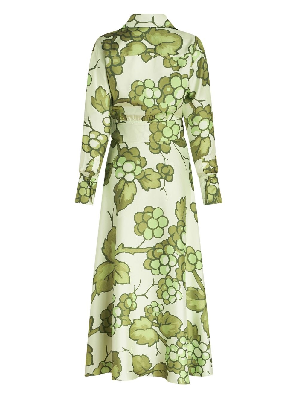 fruit-print silk dress - 2