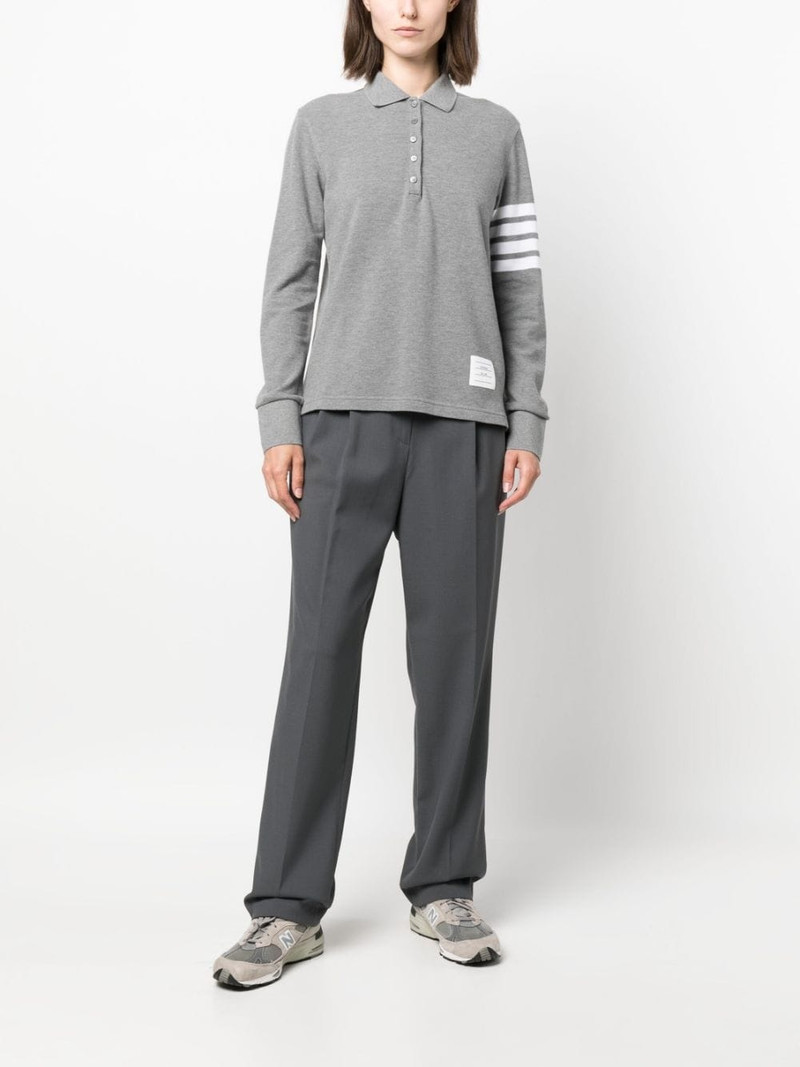 Thom Browne 4-Bar long-sleeved polo shirt outlook