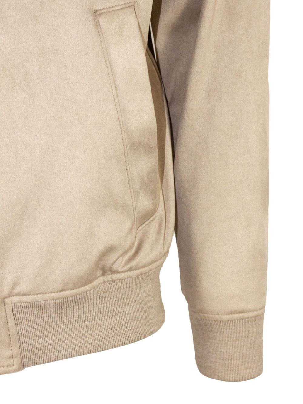 stand-collar welt-pocket bomber jacket - 3