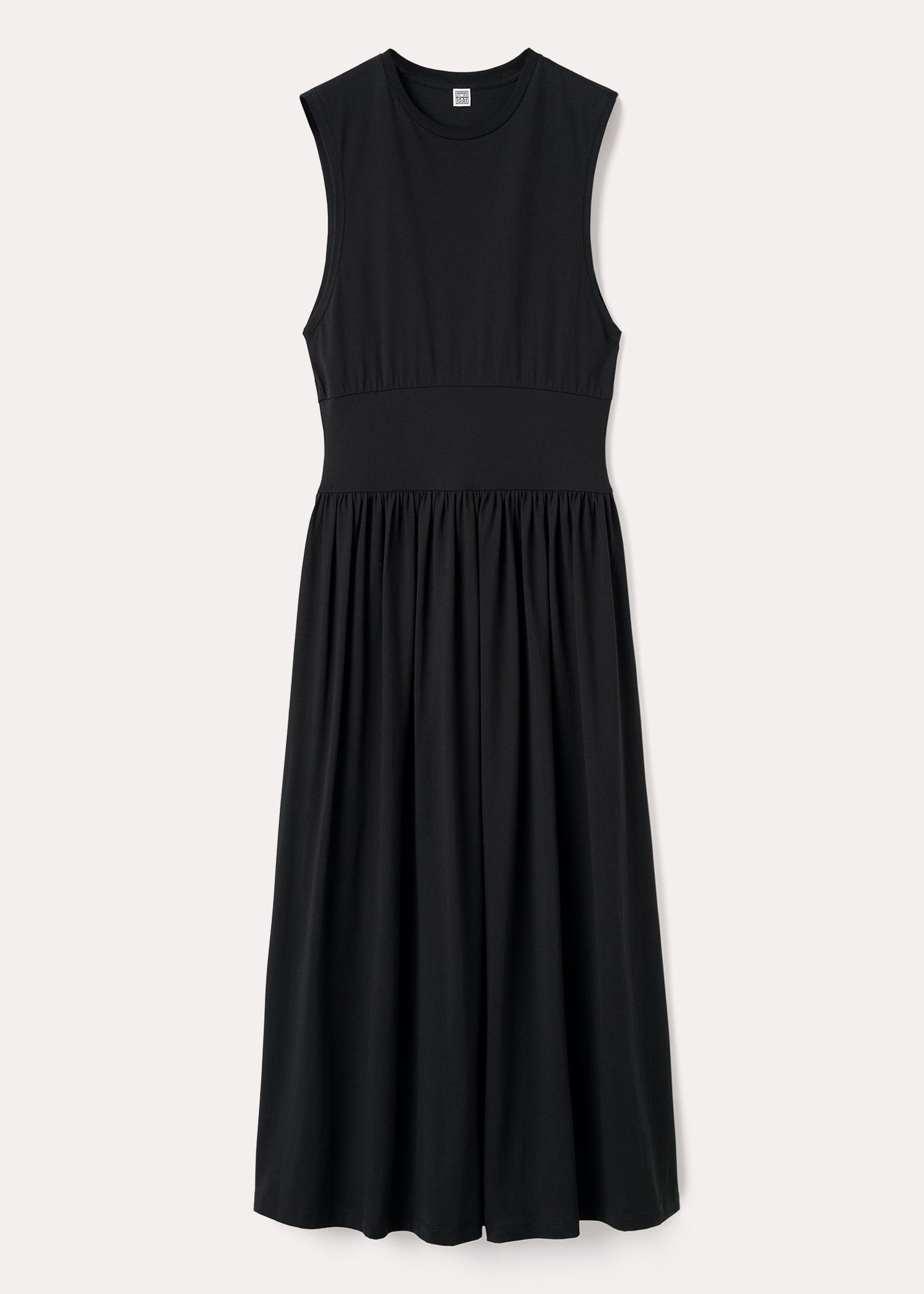 Sleeveless cotton tee dress black - 1