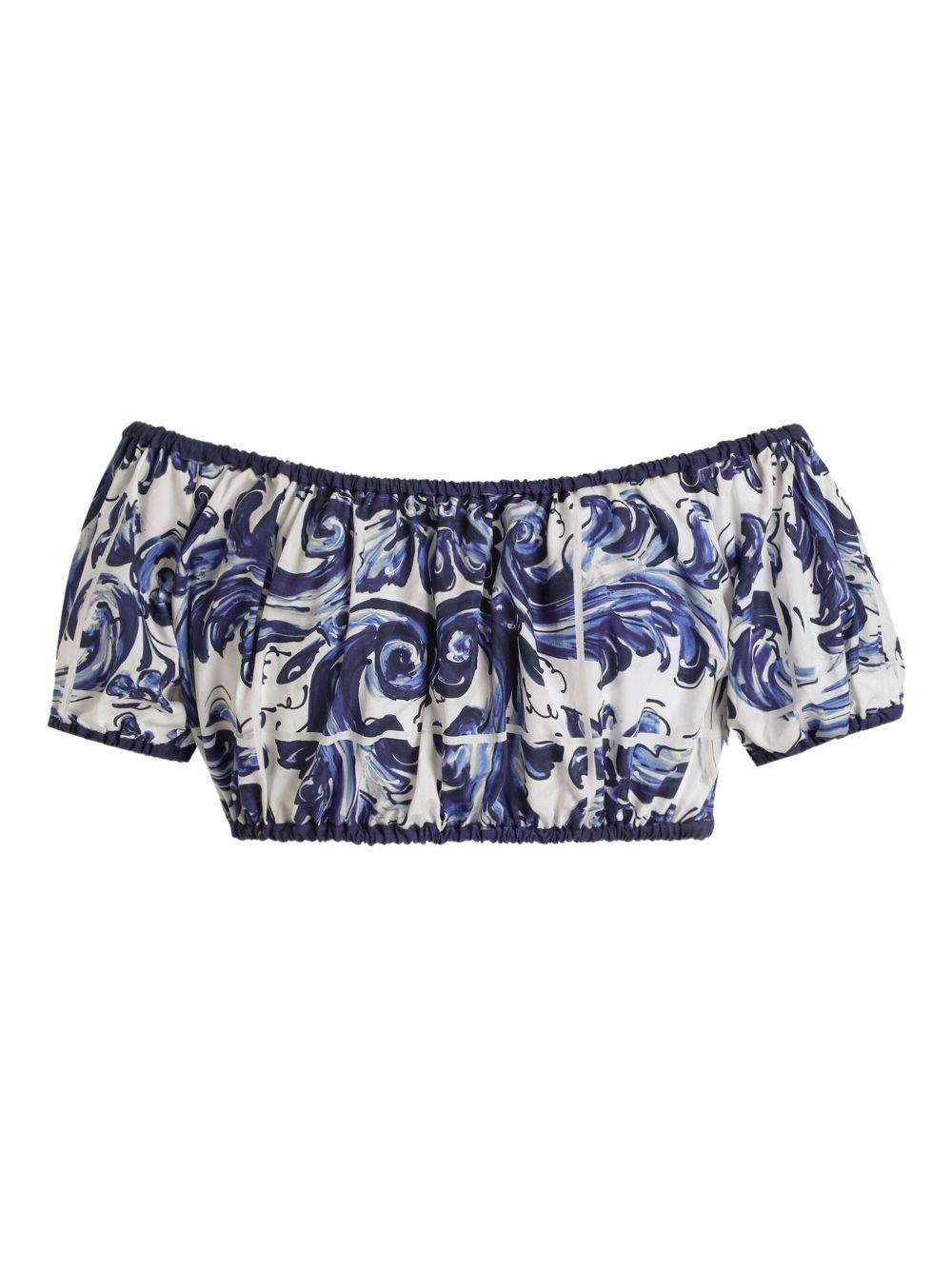 paisley-print off-shoulder top - 2