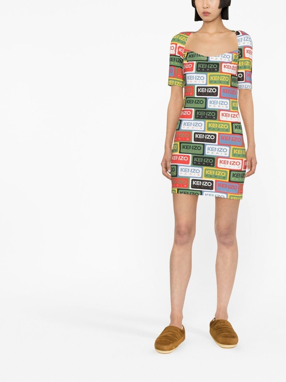 logo-print minidress - 2