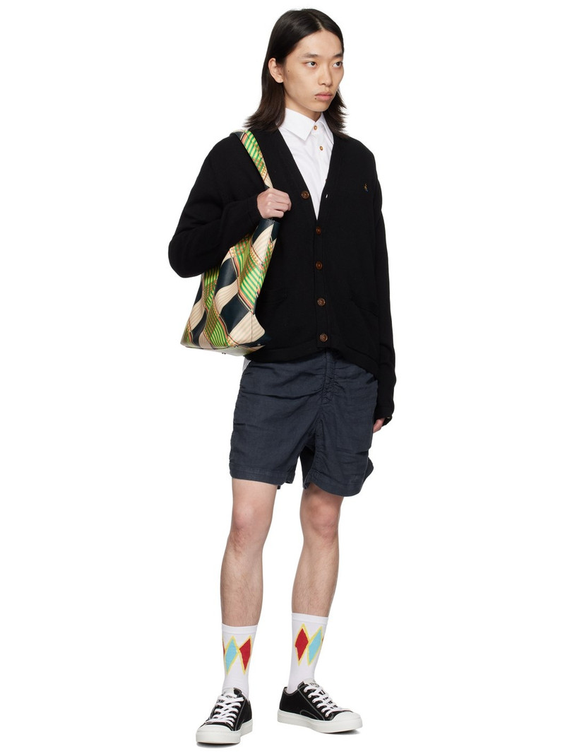 Vivienne Westwood Black Embroidered-Logo Cardigan outlook