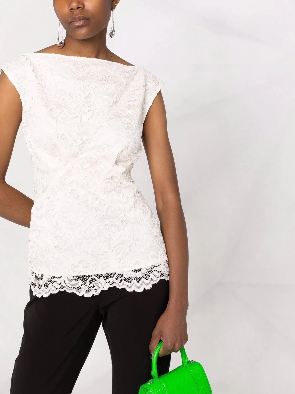 scalloped lace blouse - 5