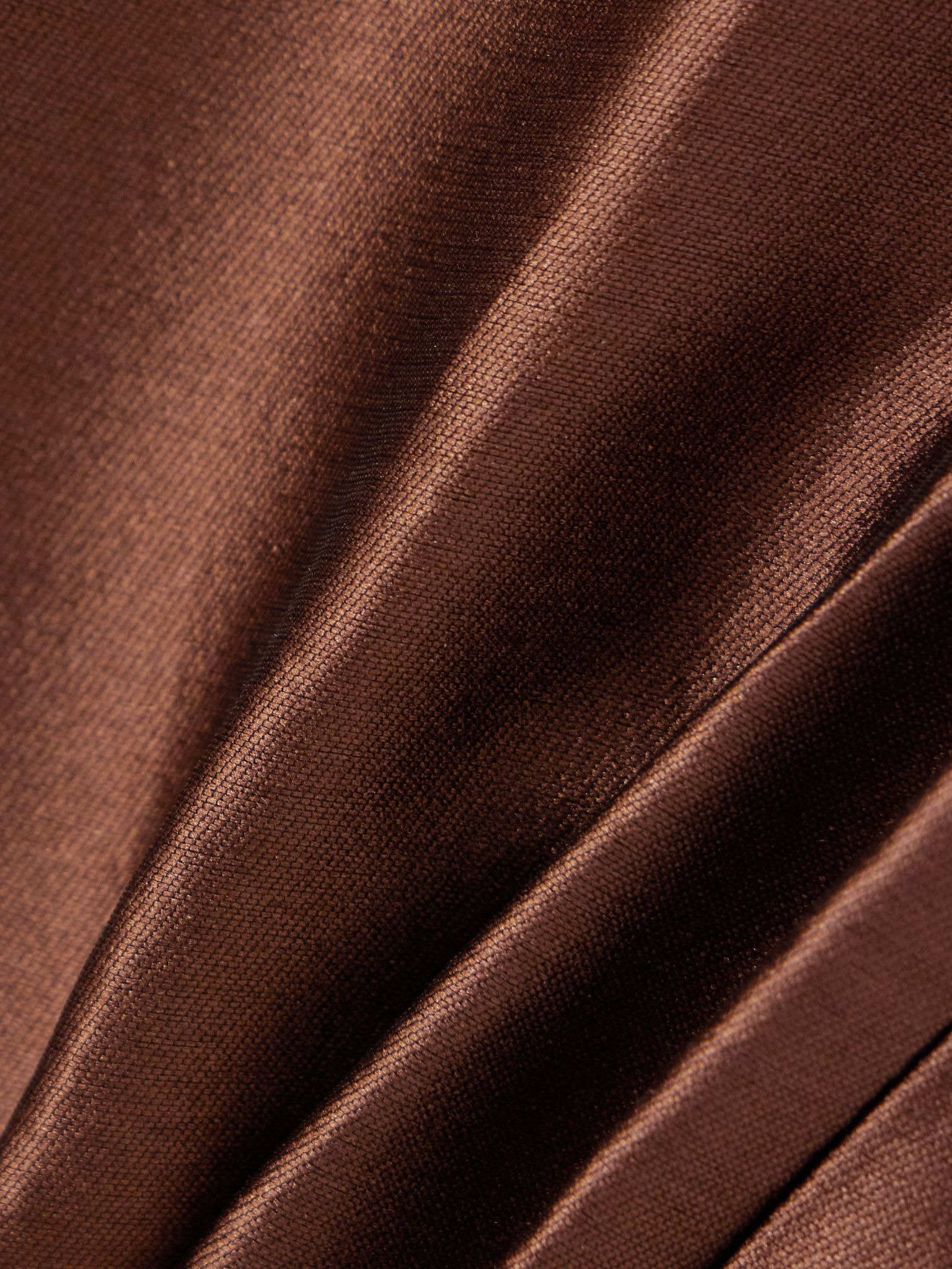 Yoshi cropped taffeta flared pants Dark brown - 4
