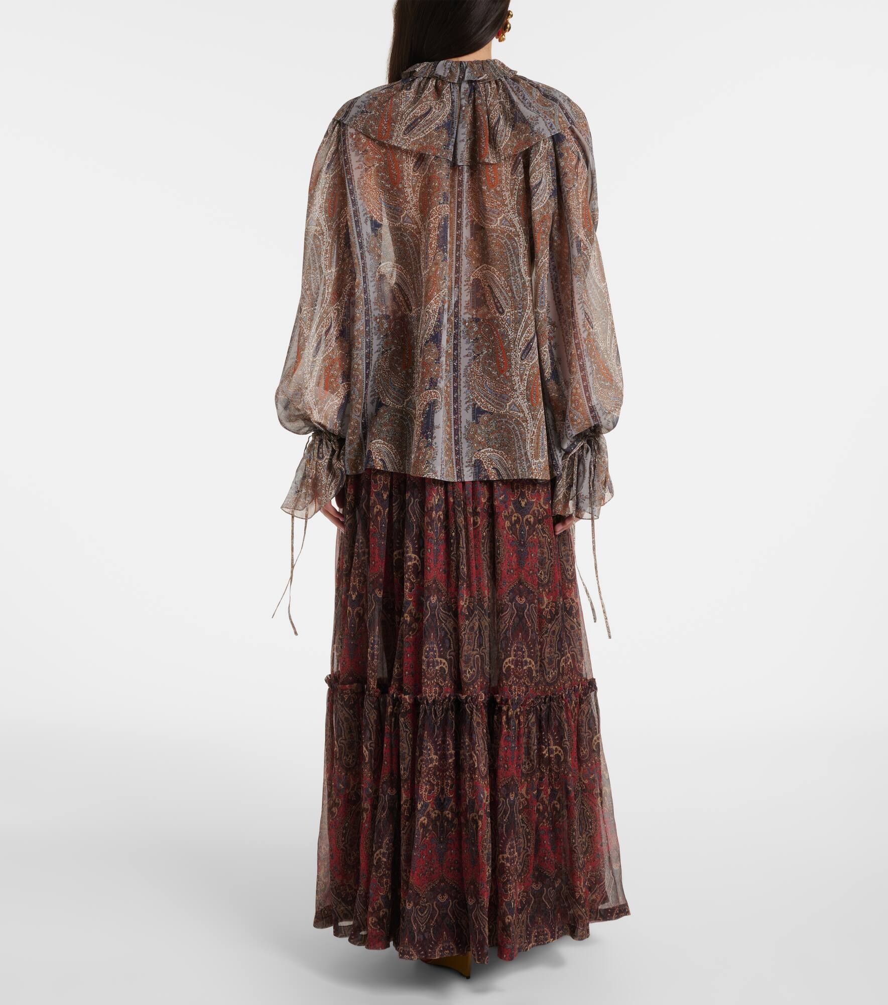 Paisley silk georgette blouse - 3