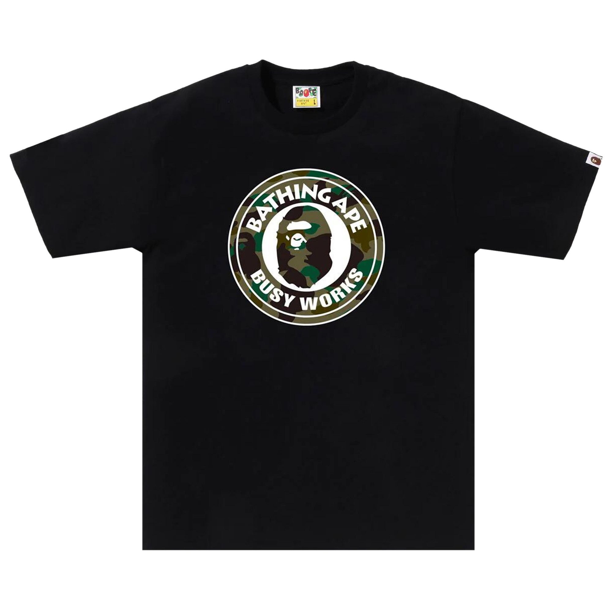 BAPE 1st Camo Busy Works Tee 'Black' - 1