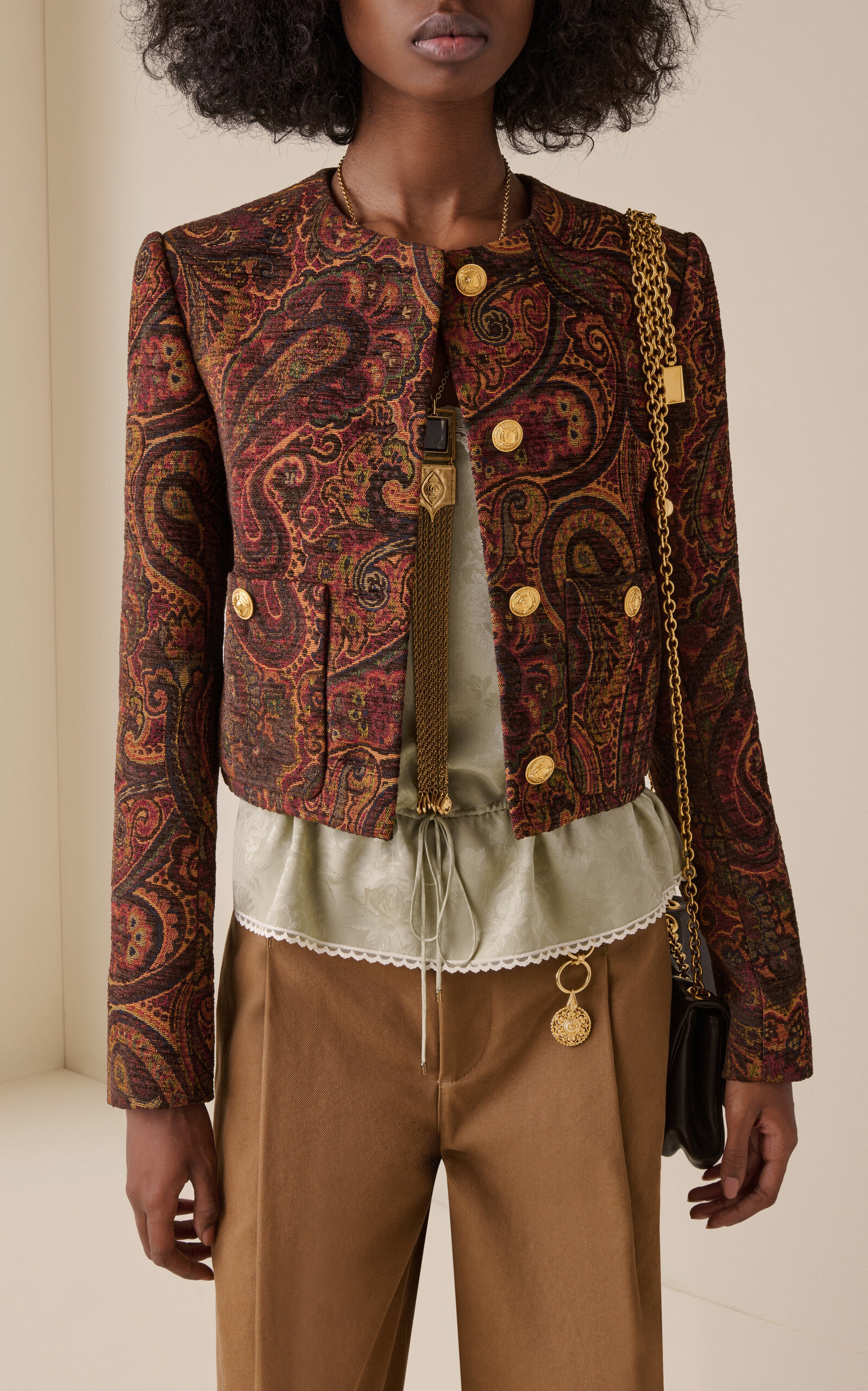 Paisley Jacquard Jacket red - 2