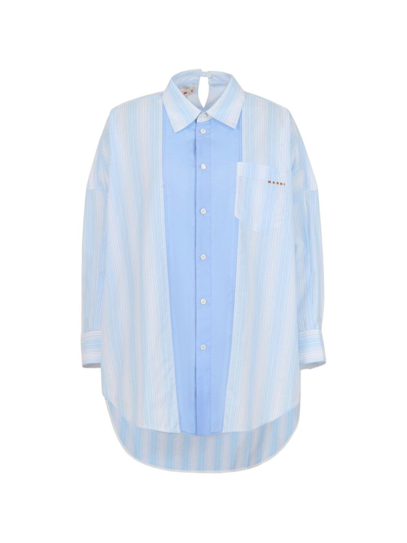 striped panel shirt 1