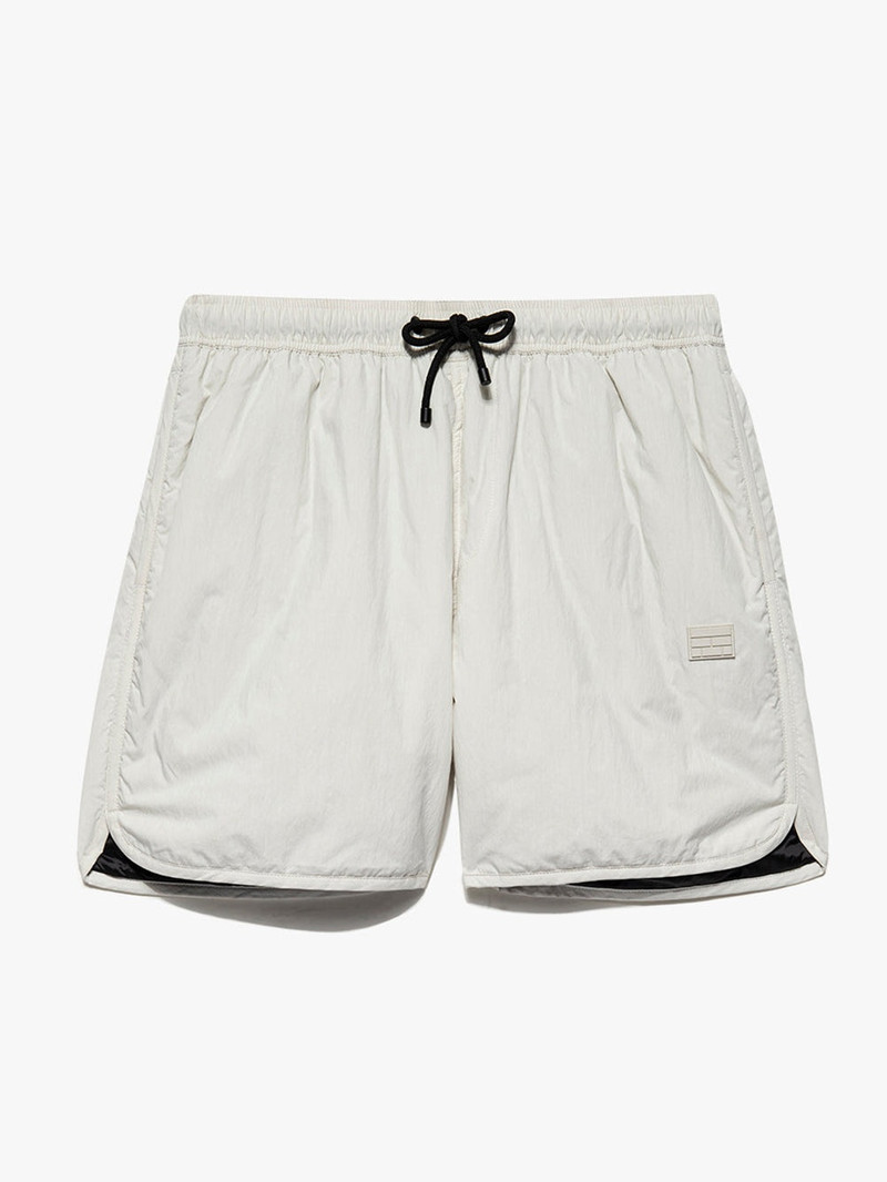 Padded Tech Short in White Beige 1