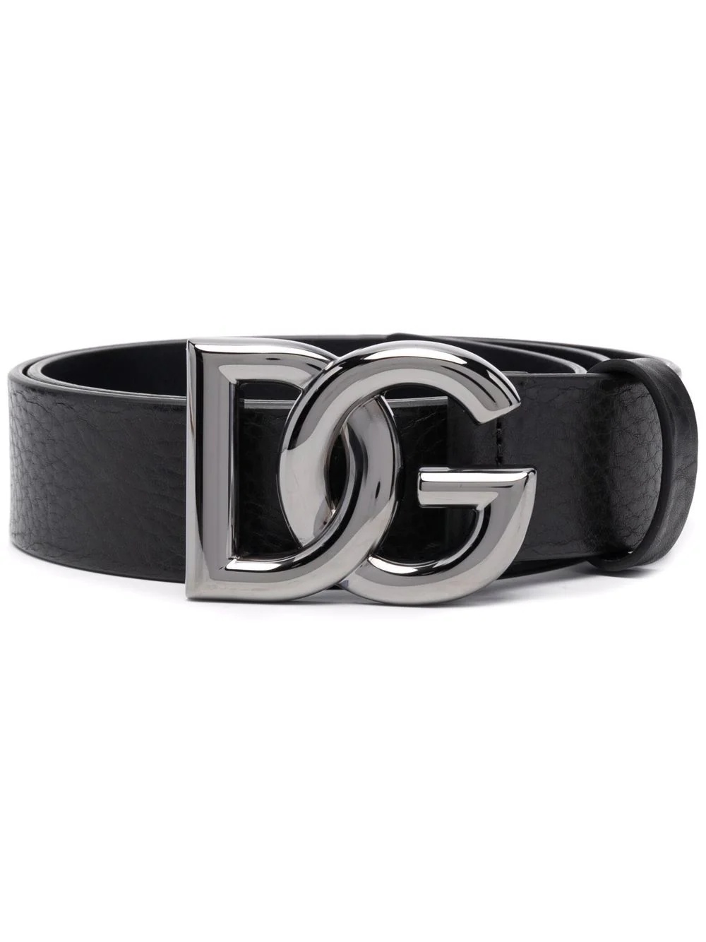 logo-lettering leather belt - 1