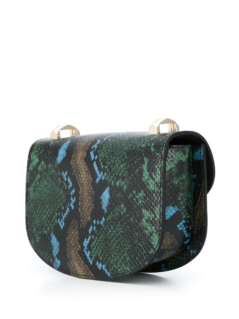 embossed snakeskin effect satchel bag - 3