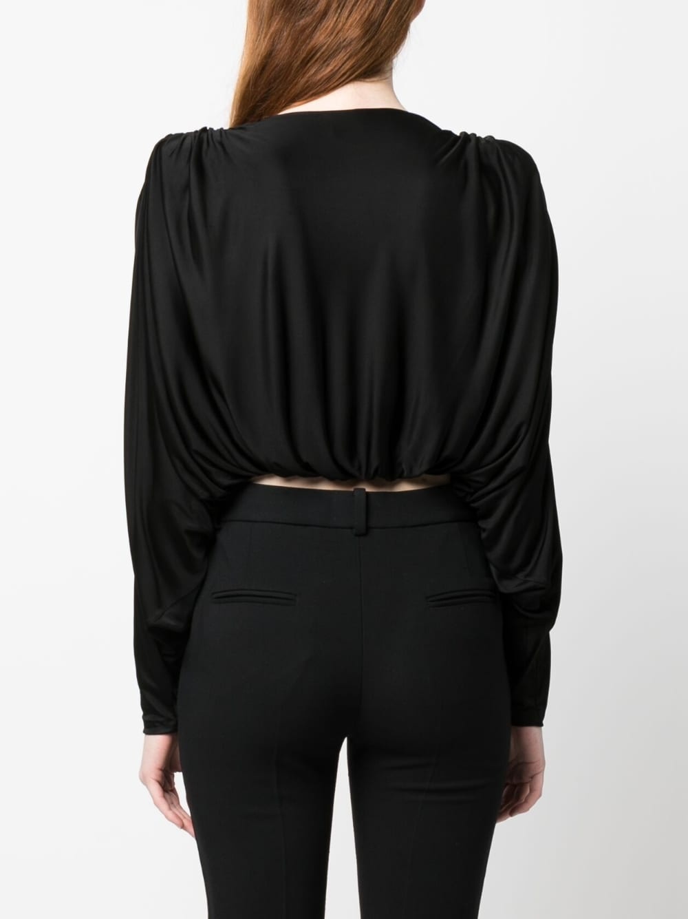 open-front ruched top - 4