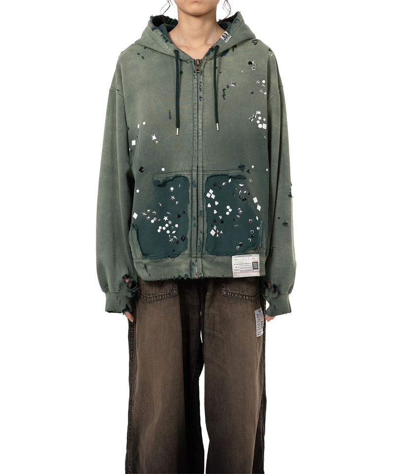 Sun Faded Like Embellished Zip-up Hoodie 11