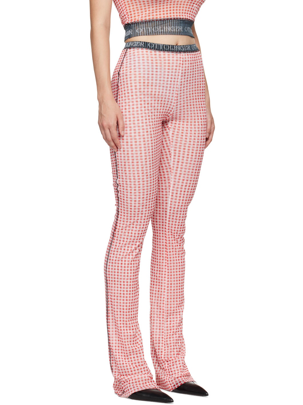 Red Check Lounge Pants - 2