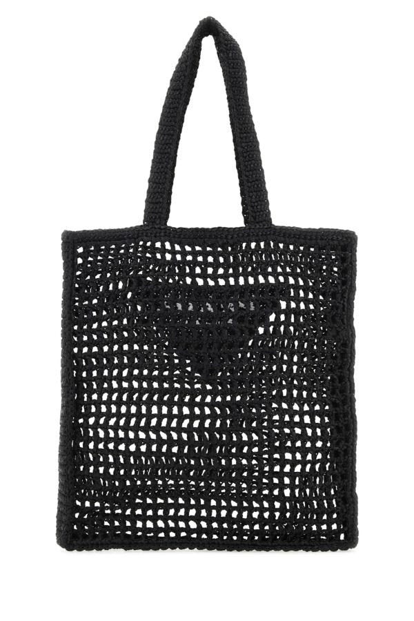 トートバッグ Prada Black Raffia Shopping Bag Prada PRADA Black Raffia Shopping Bag | luosophy | REVERSIBLE