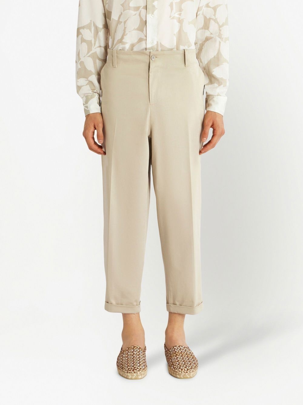 straight-leg cropped trousers - 3