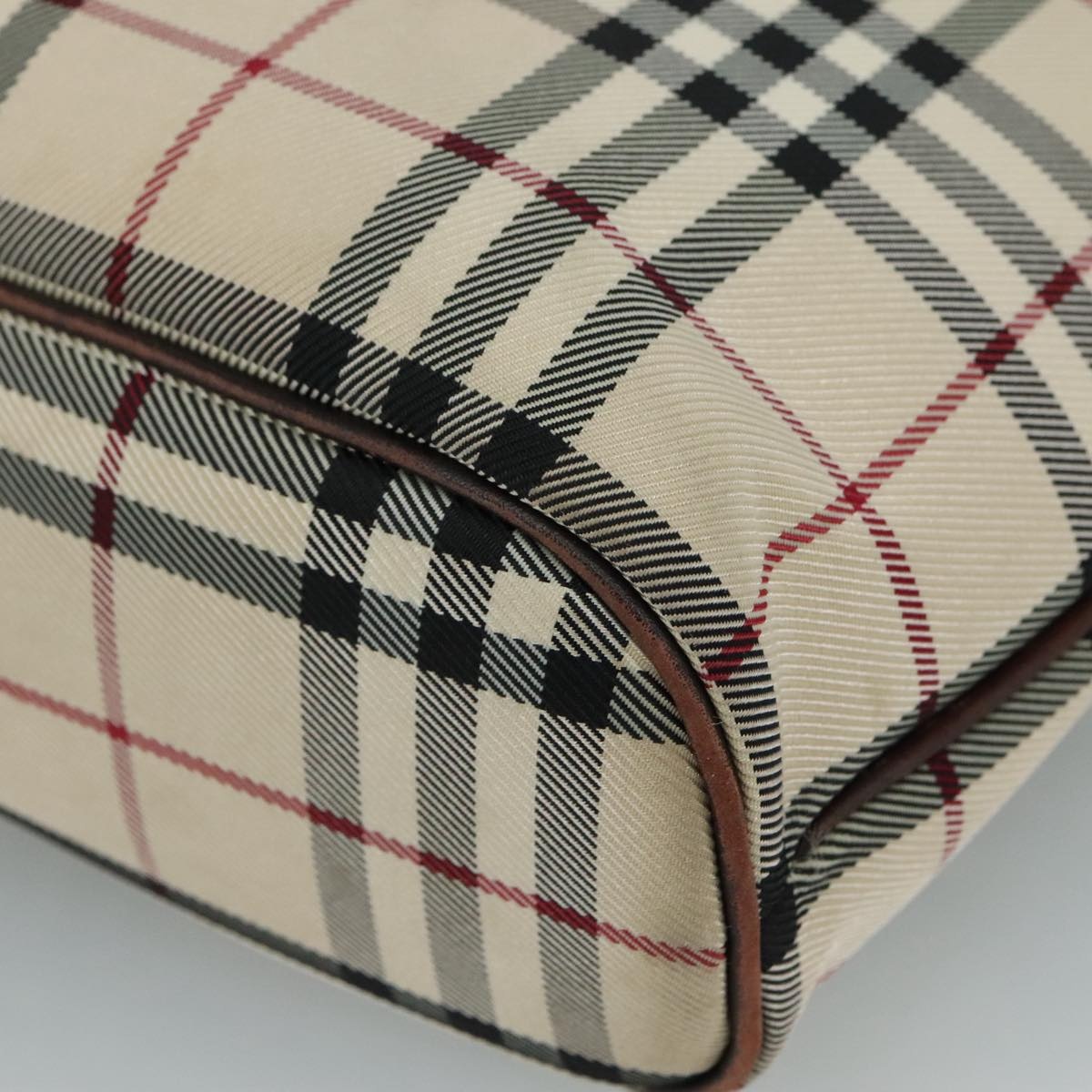 Burberry Nova Check Hand Bag Canvas Beige - 10