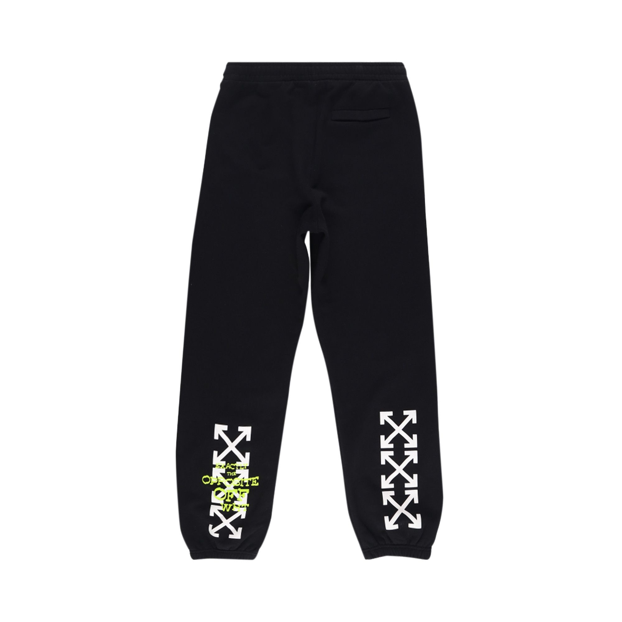 Off-White Opposite Arrow Slim Sweatpants 'Black/Lime' - 2