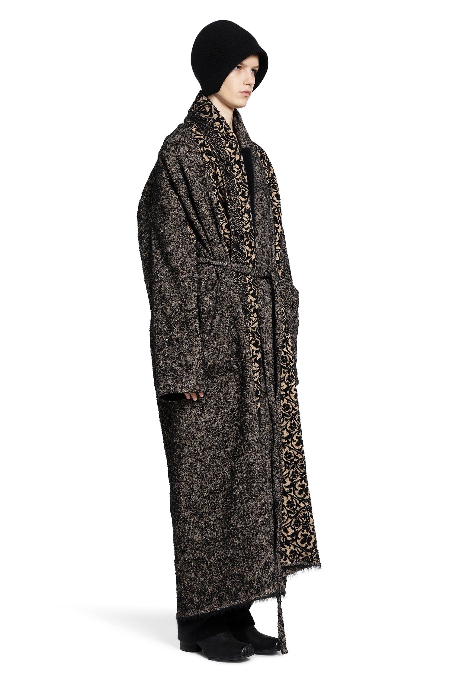 最終値下　UMA WANG 20AW CYRUS COAT S ALEXANDER WANG Heavy Duty S Black Coat Detachable Hood mens