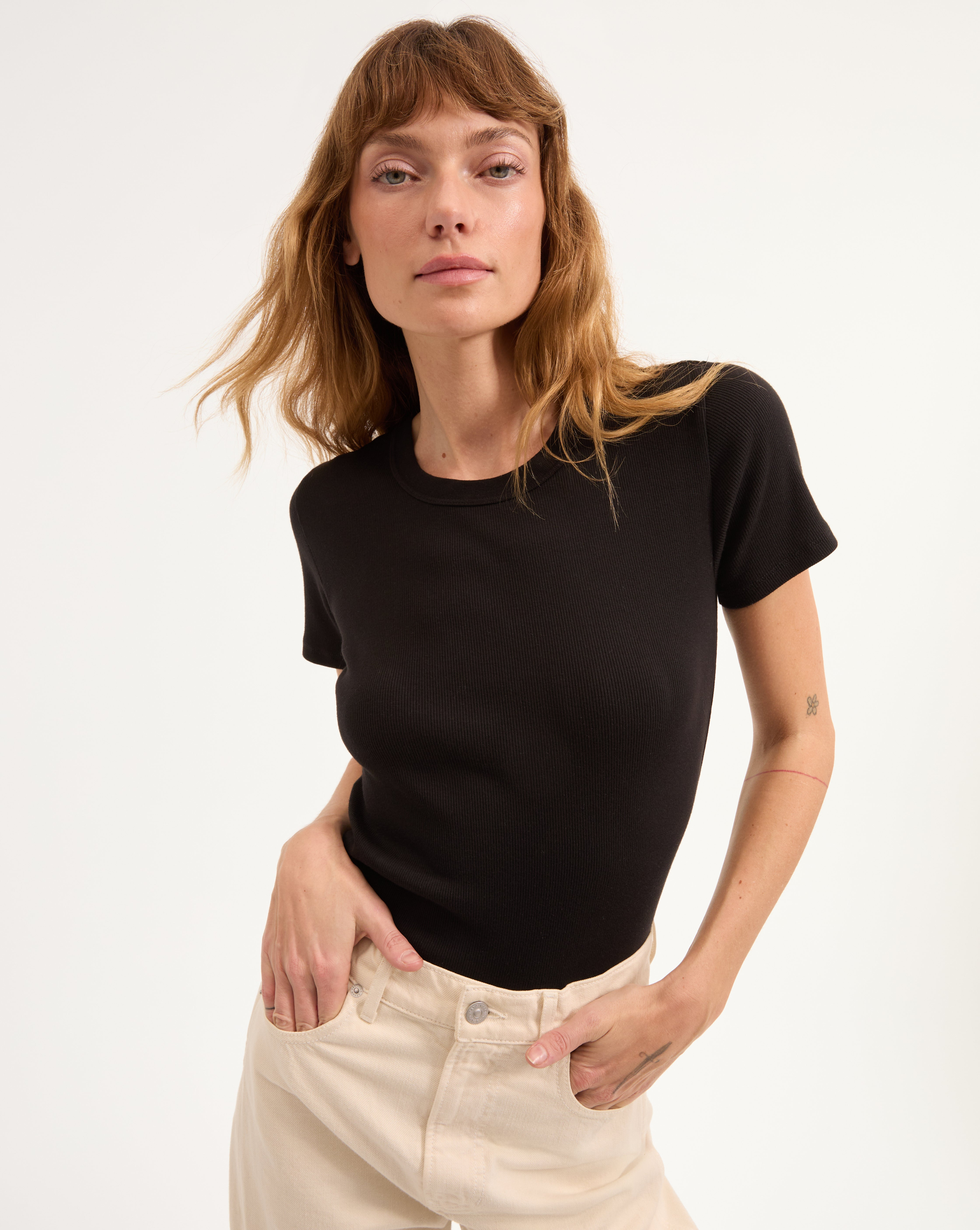 PRUITT RIBBED TEE - 2