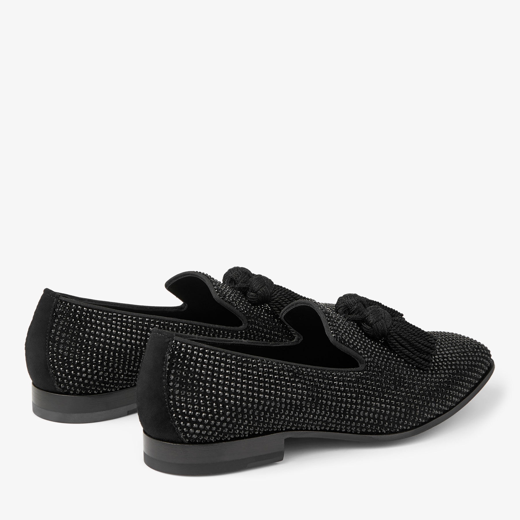Foxley/m
Black Suede Slippers with Crystals - 5