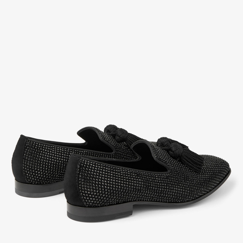 JIMMY CHOO Foxley/m
Black Suede Slippers with Crystals outlook