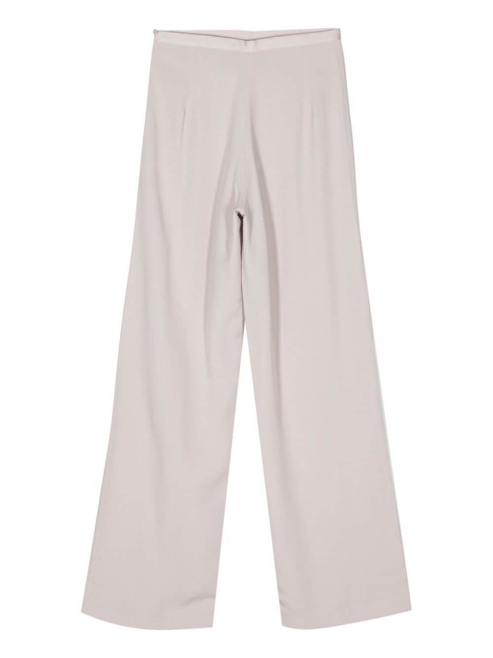 mid-rise crepe palazzo pants - 2